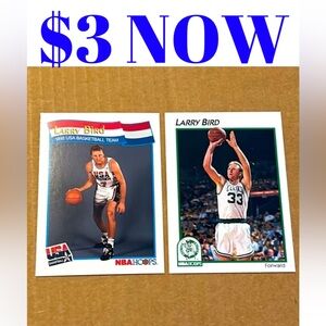 All 2 Larry Bird 1991/92 Hoops McDonalds Celtics NBA Basketball Cards